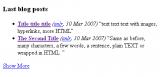 last blog posts 2